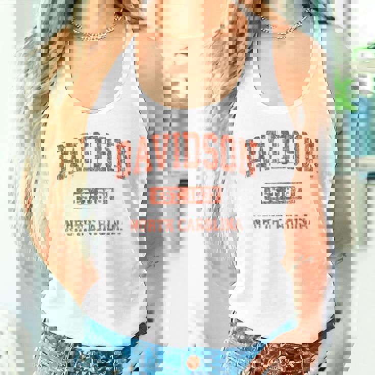 Davidson ノースカロライナ Nc ビンテージ アスレチック スポーツデザイン タンクトップ