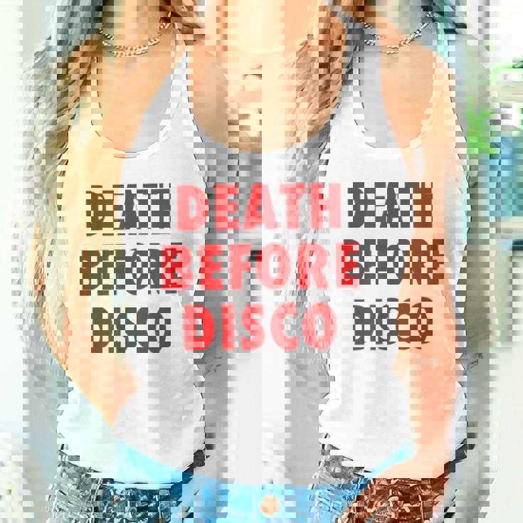 Death Before Disco Inspired メンズ レディース 80年代レトロ タンクトップ