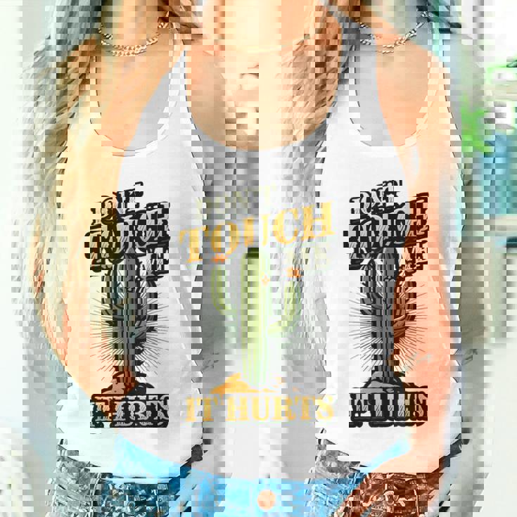 Don't Touch Me It Hurts – サボテンの反社会的ユーモア タンクトップ