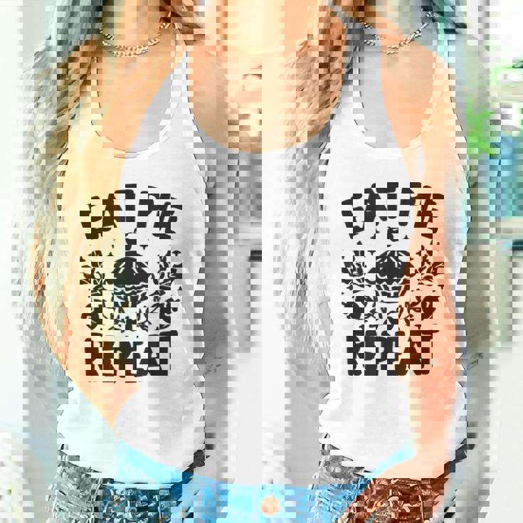 Eat Pie Repeat 面白い感謝祭のユーモア タンクトップ