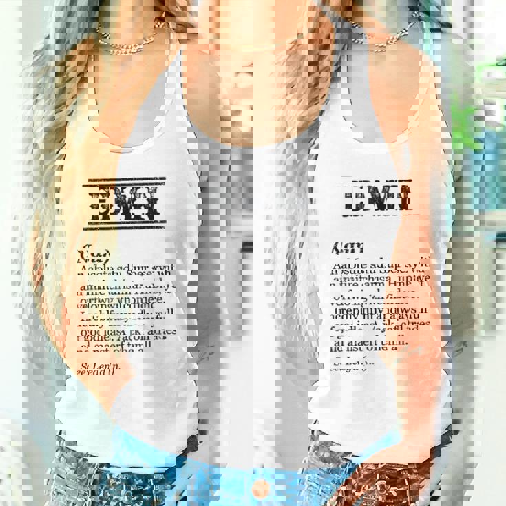 Edwin 面白いフレーズ 名前の定義付き タンクトップ