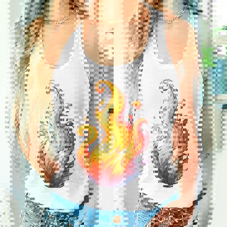 Fire Element Flameのグラフィックアート。あらゆる年齢の方に。 タンクトップ