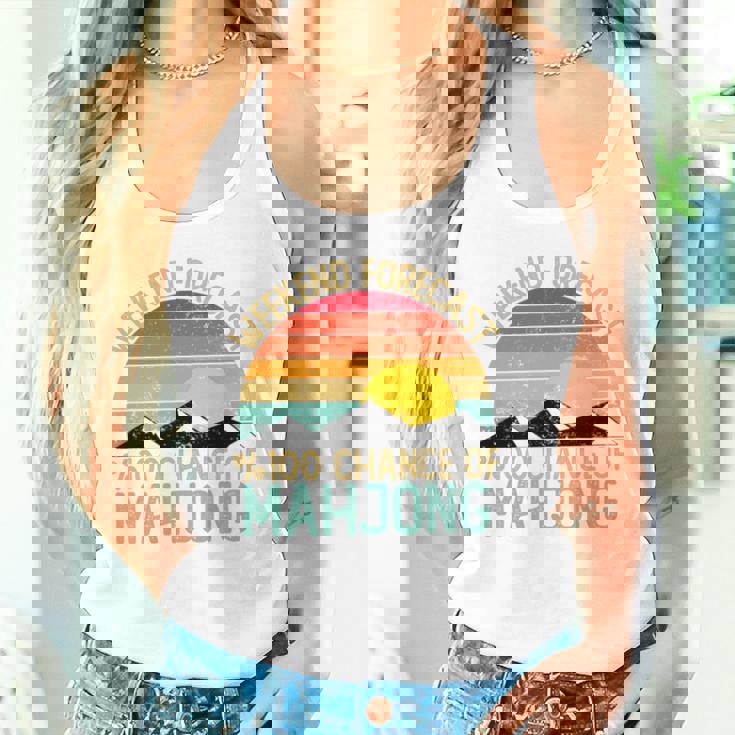 Weekend Forecast 麻雀シャツ 面白い レトロ 麻雀 長袖tシャツ タンクトップ