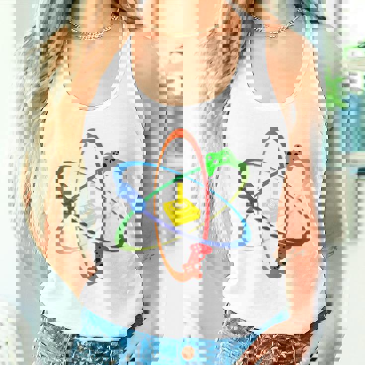 Gamer Atom コンソールプレーヤー ゲームコンピュータープログラマー 長袖tシャツ タンクトップ