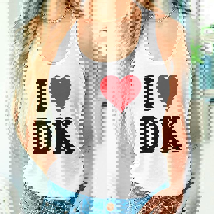 I Heart Dk Initials I Love DK First And Last Name D K タンクトップ