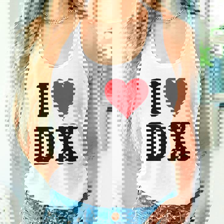 I Heart Dx Initials I Love DX First And Last Name D X タンクトップ