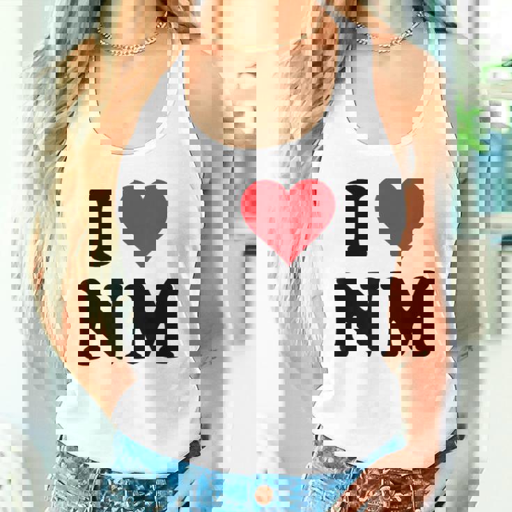 I Heart Nm Initials I Love NM First And Last Name N M タンクトップ