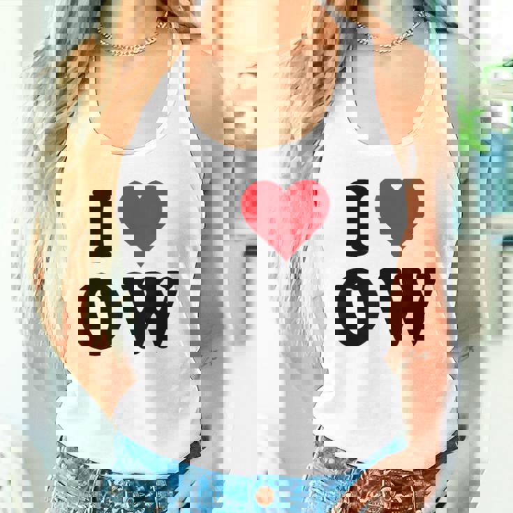 I Heart Ow Initials I Love OW First And Last Name O W タンクトップ