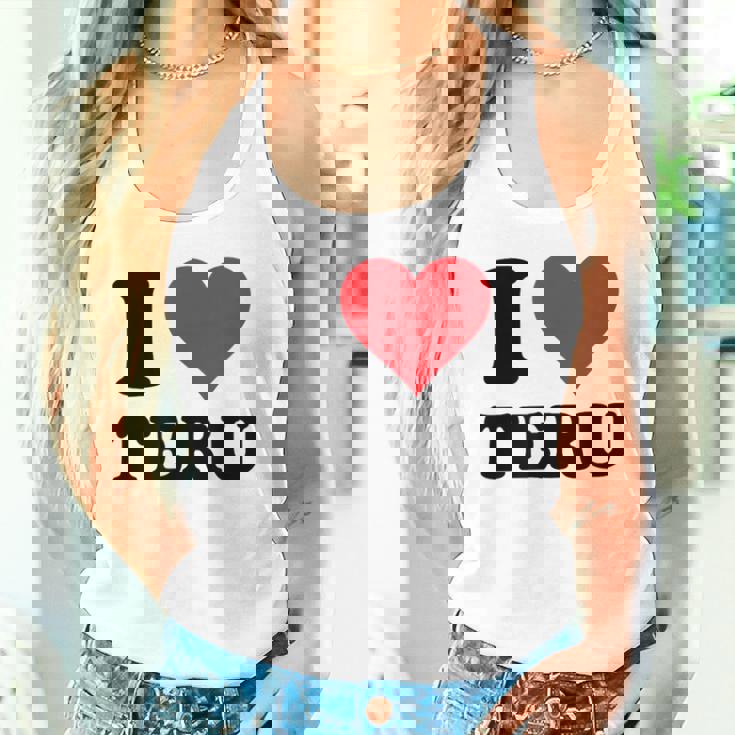 I Heart Teru 名 I Love パーソナライズ タンクトップ