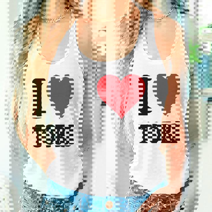 I Heart Tori ファーストネーム I Love パーソナライズ タンクトップ