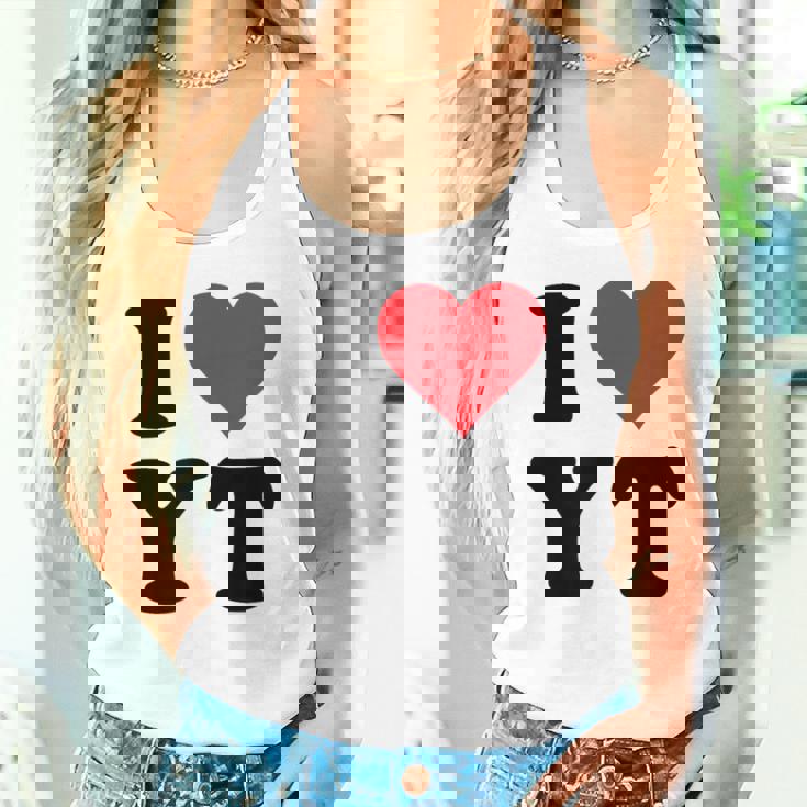I Heart Yt Initials I Love YT First And Last Name Yタンクトップ