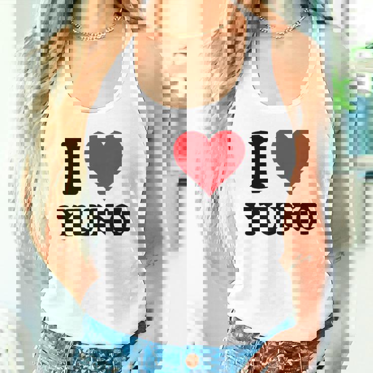 I Heart Yuno ファーストネーム I Love パーソナライズ タンクトップ