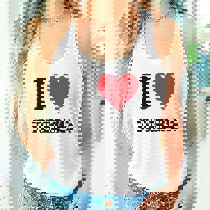 I Heart Yurina ファーストネーム I Love パーソナライズ タンクトップ