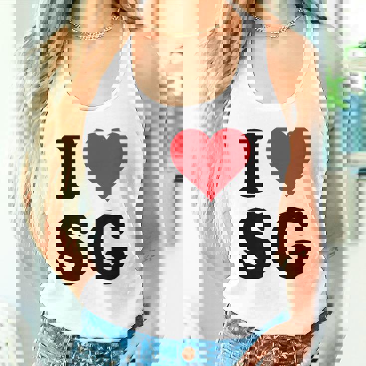 I Heartg イニシャル I LoveG 姓 G タンクトップ