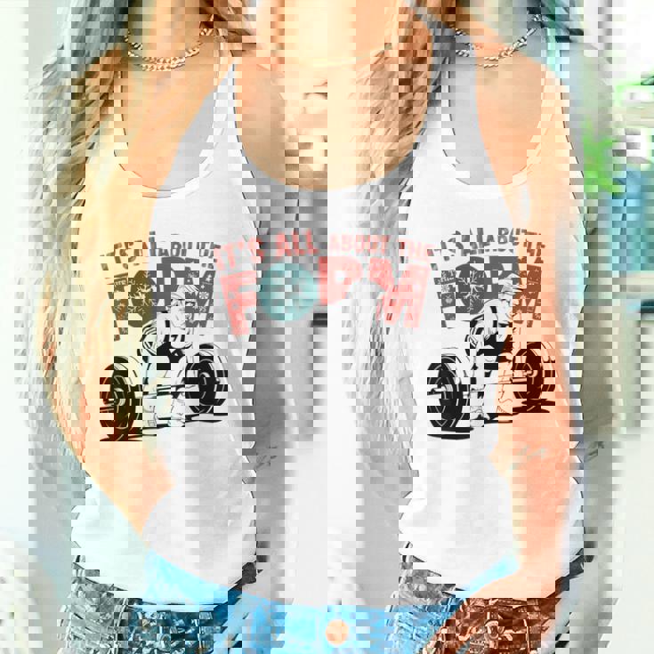 It's All About The Form デッドリフティング トランプ ワークアウト ジム 面白い タンクトップ