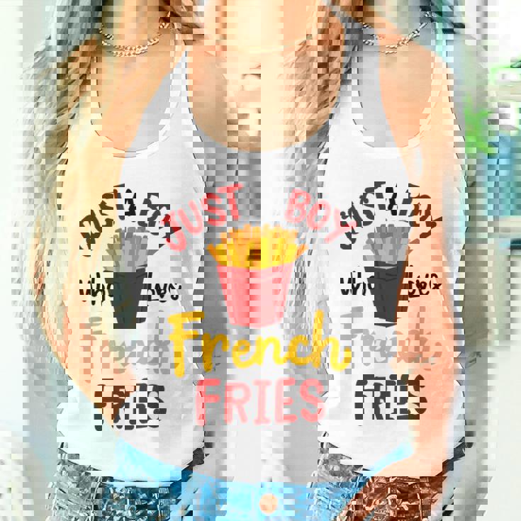 Just A Boy Who Loves French Fries フライドポテト じゃがいも ヴィーガン タンクトップ