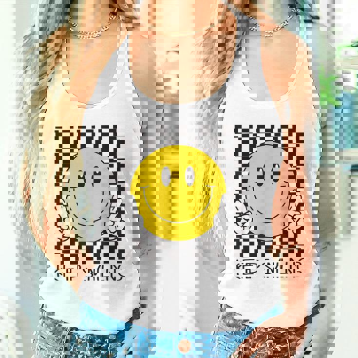 Keepmiling キュート 黄色 幸せ 平和 笑顔 ポジティブ タンクトップ