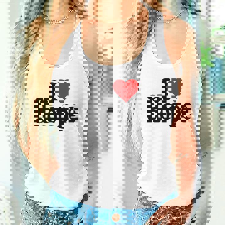 I Love Heart Hope Namee On A タンクトップ
