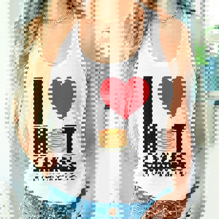 I Love Heart ホットケーキ パンケーキ Flapjacks Can Not Lie Foodie タンクトップ