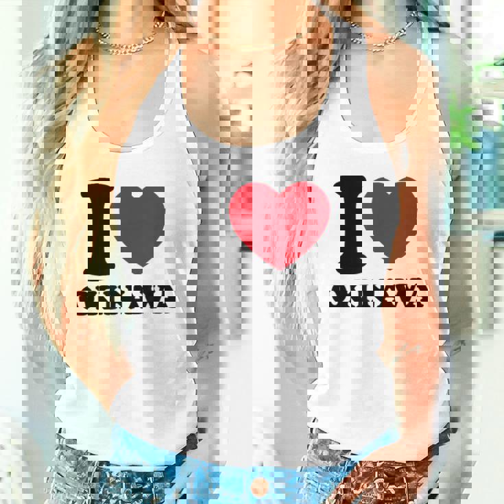 I Love Okinawa アイラブ 沖縄 メンズ 琉球 お土産 旅行 タンクトップ