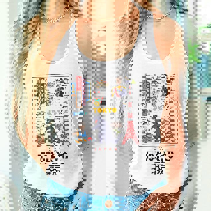 I Love Tokyo Wonderful Tokyo Japan Culture Doodles Graphic タンクトップ