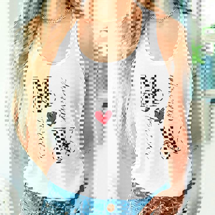 M&W カップル イニシャル 結婚式 記念日 新築祝い タンクトップ