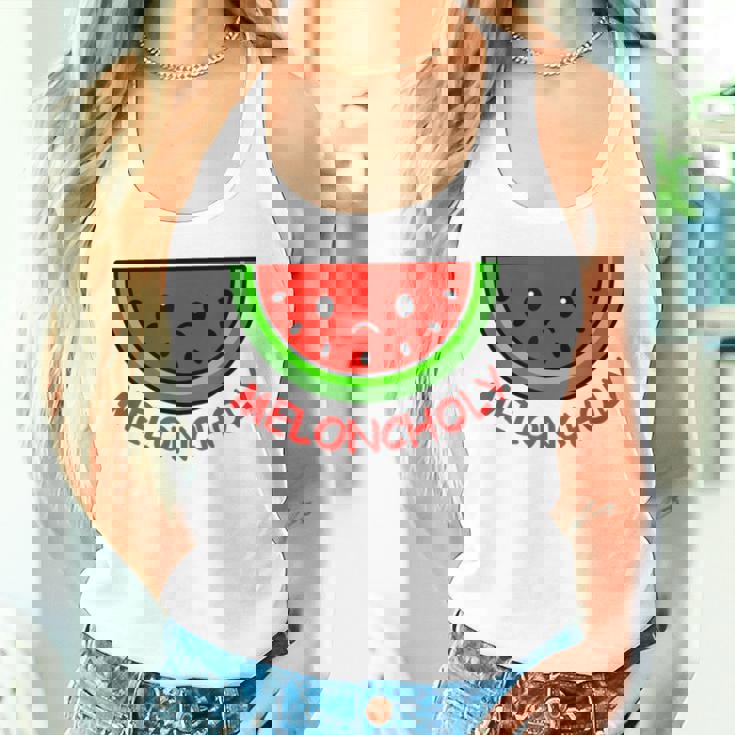 Meloncholy 面白い スイカ しゃれ フルーツ好き。 タンクトップ