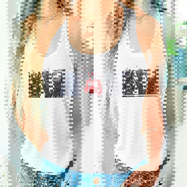 Skibidi トイレスピーカーマン カメラマン トイレ テレビマン タンクトップ