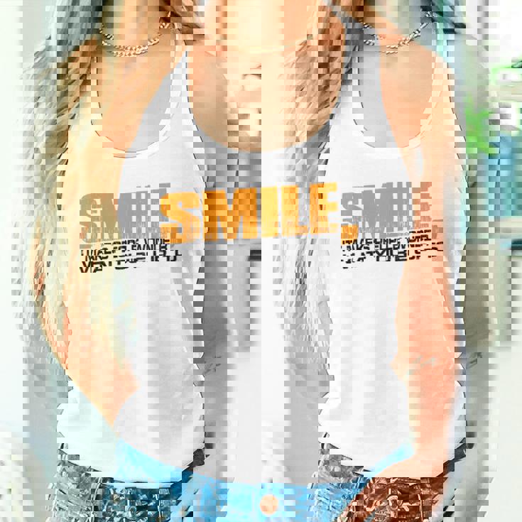 Smile It Makes People Wonder What You're Up To タンクトップ
