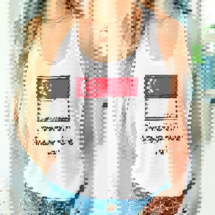 Someone Iningapore Loves Me シンガポール国旗 タンクトップ