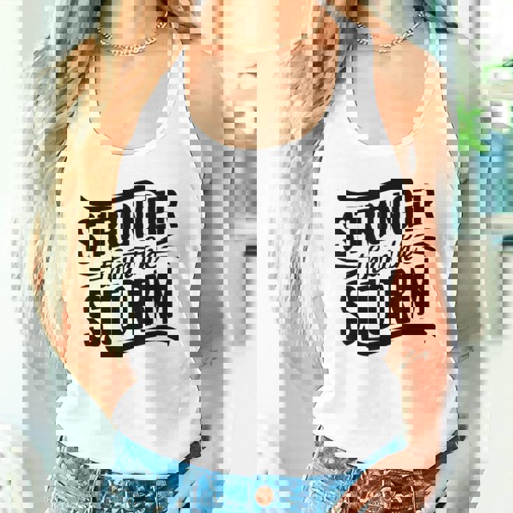 Stronger Than Thetorm Motivational Inspirational Positive タンクトップ