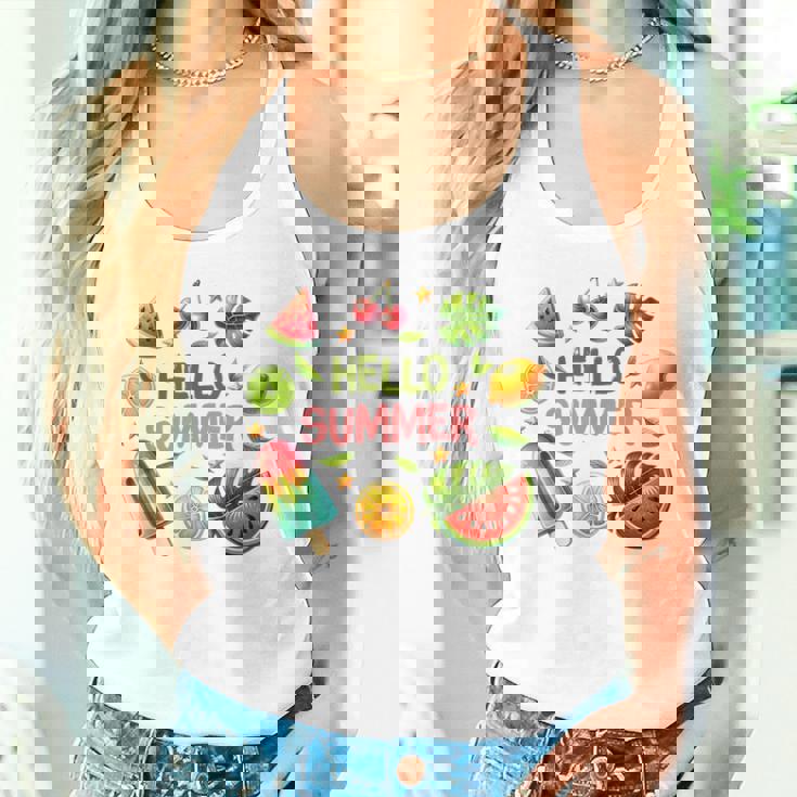 Summeribes ビーチバケーション ハローサマー トロピカル 楽しいデザイン タンクトップ