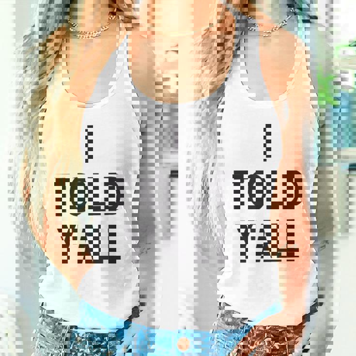 I Told Ya Y'all Told Youoarcasm テニスエディション クールズ タンクトップ