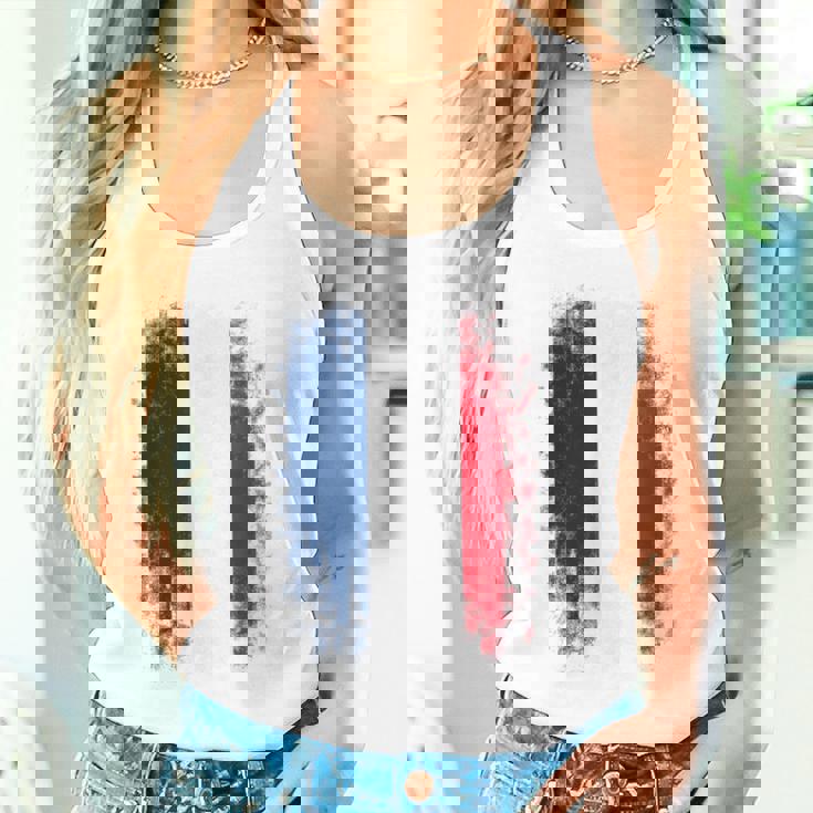 Vintage France Distressed Flag Illustration Graphic s タンクトップ