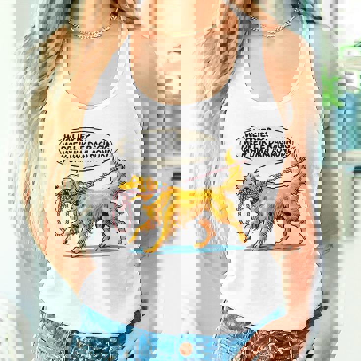 Walkies 犬の散歩 ゴールデンレトリバー 面白い犬好きデザイン タンクトップ