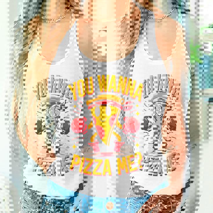 You Wanna Pizza Me 面白い ファイター ピザ愛好家 ファーストフード しゃれ 長袖tシャツ タンクトップ