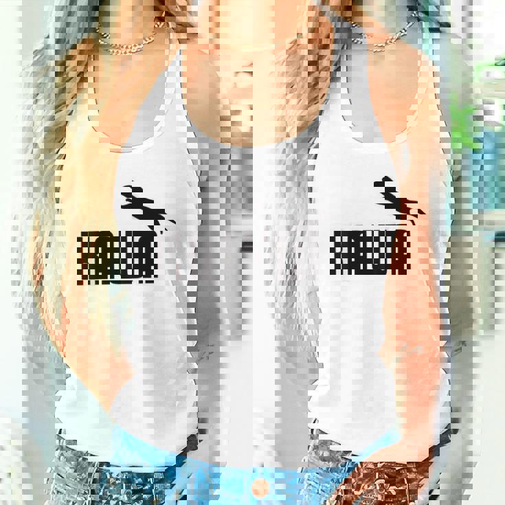 【バックプリント・背中側】Kawa カーワ《ブラック 黒》コツメカワウソ スポーツ ブランド パロディ 面白い かわいい タンクトップ