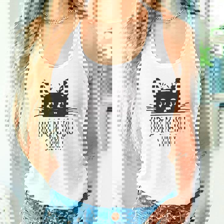 あなたを静かに判断します タンクトップ