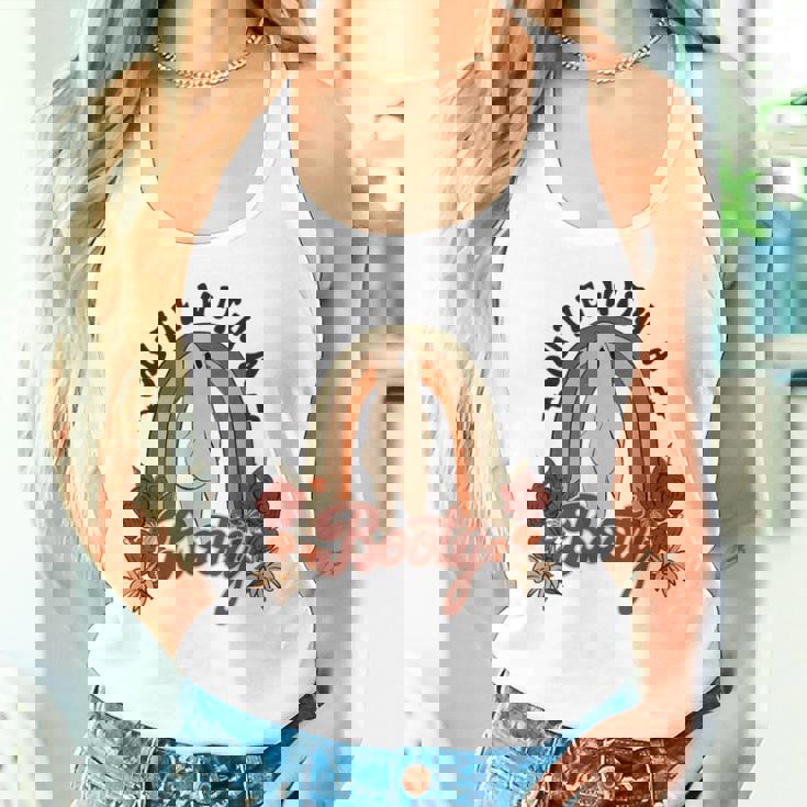 かわいいお尻 面白い ハロウィン ゴースト レトロ ヴィンテージ スタイル タンクトップ