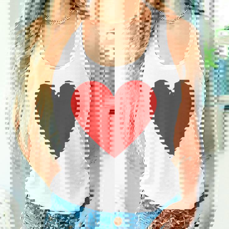 かわいい赤ミニマリスト ハート タンクトップ