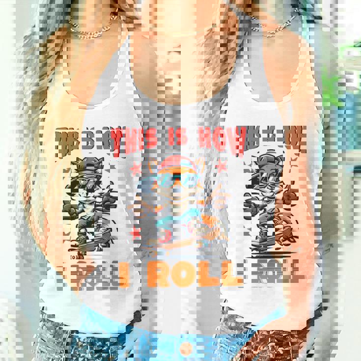 これが私がクールなフォックススケートをスケートボードで転がす方法です タンクトップ