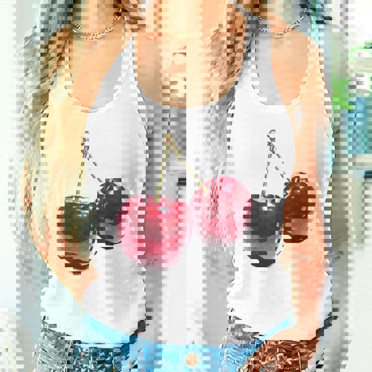 さくらんぼ フルーツ モチーフ イラスト さくらんぼ タンクトップ