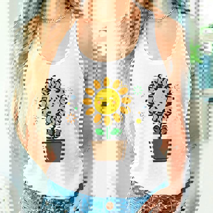 ひまわり 花 ポット シンプル クリップアート タンクトップ