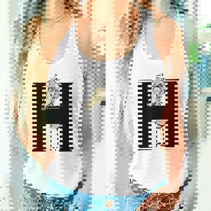 みんな大好きハシビロコウ 動かない鳥 はしび郎クラブ Hアルファベット ロゴ タンクトップ