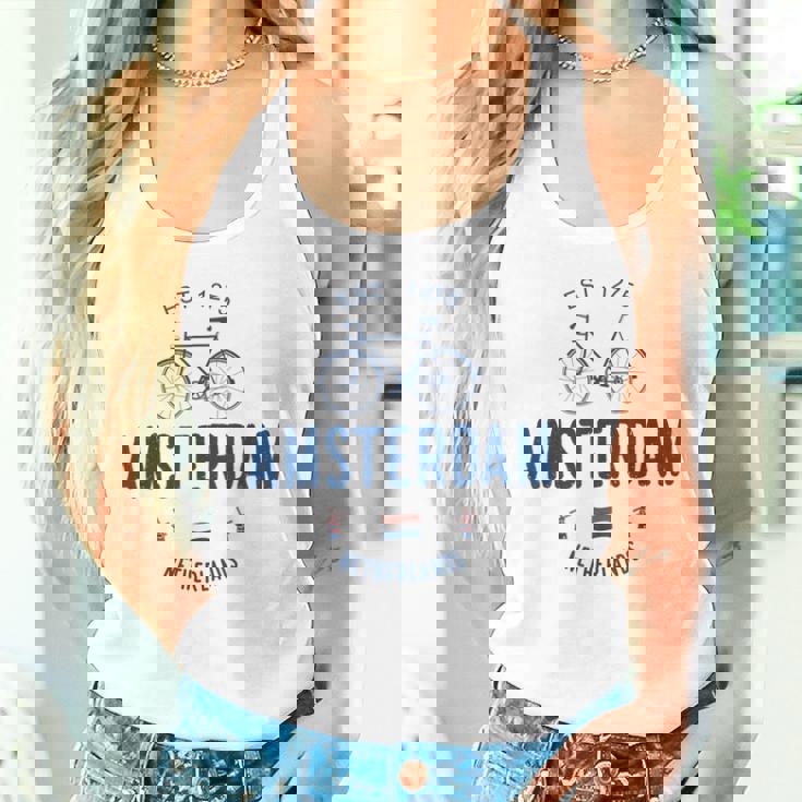 アムステルダム バイク シティ アムステルダム バイクタウン オランダの国旗 タンクトップ