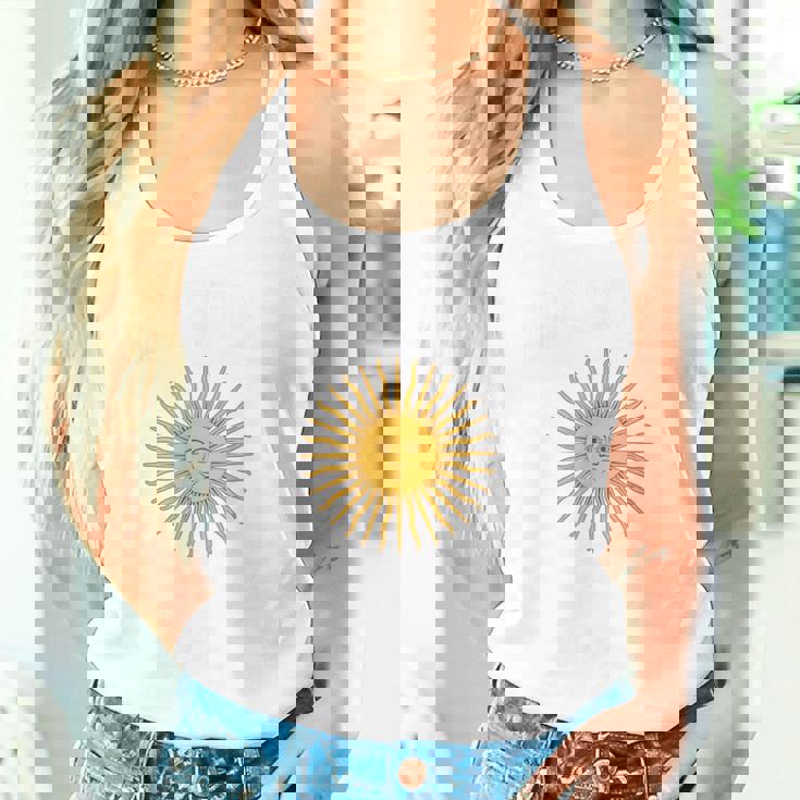 アルゼンチン国旗 アルゼンチン代表チームスタイル 5月の太陽 タンクトップ