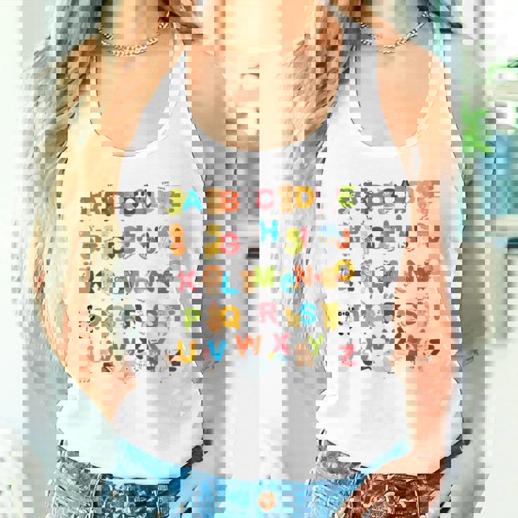 アルファベット動物学習abc キュート キッズ 教育 小道具 タンクトップ