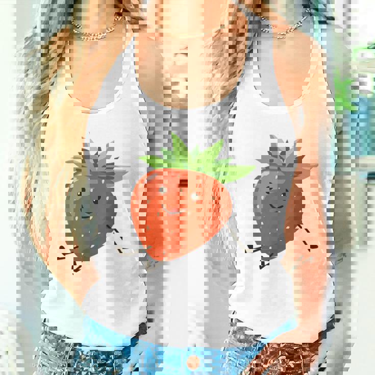 イチゴのハロウィンコスチューム かわいい怠惰なイチゴの果実 タンクトップ