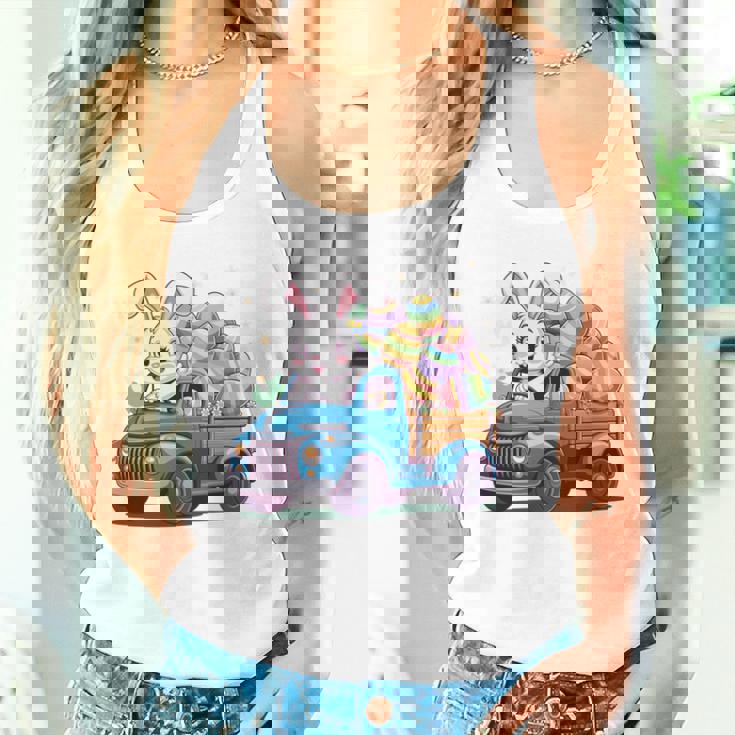 イースタートラッカー-面白いイースターバニーボーイズイースターネストトラック 長袖tシャツ タンクトップ