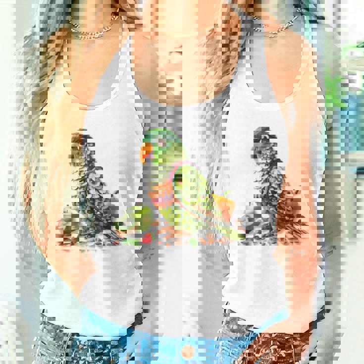 ウロコインコ フルーツアート トロピカル キウイ りんご ナッツ タンクトップ